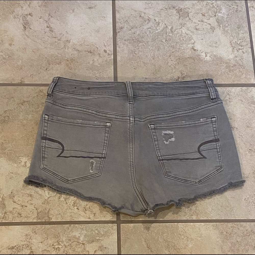 AEO Twill X Hi-Rise Shortie - Gray - Picture 2 of 4